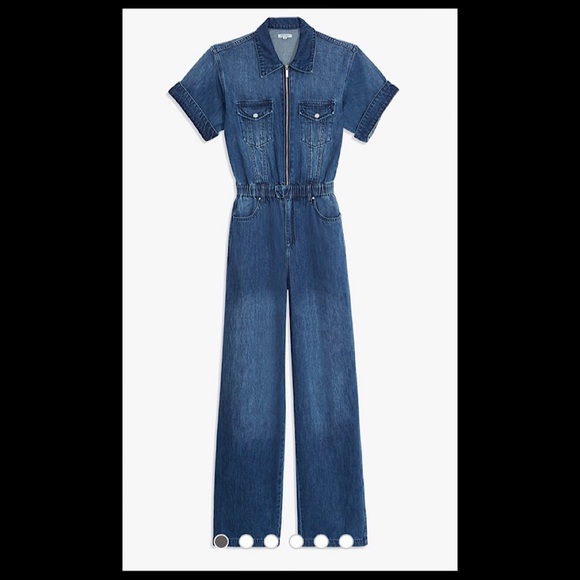 WeWoreWhat Pants - weworewhat Ludlow Denim Jumpsuit Size Small